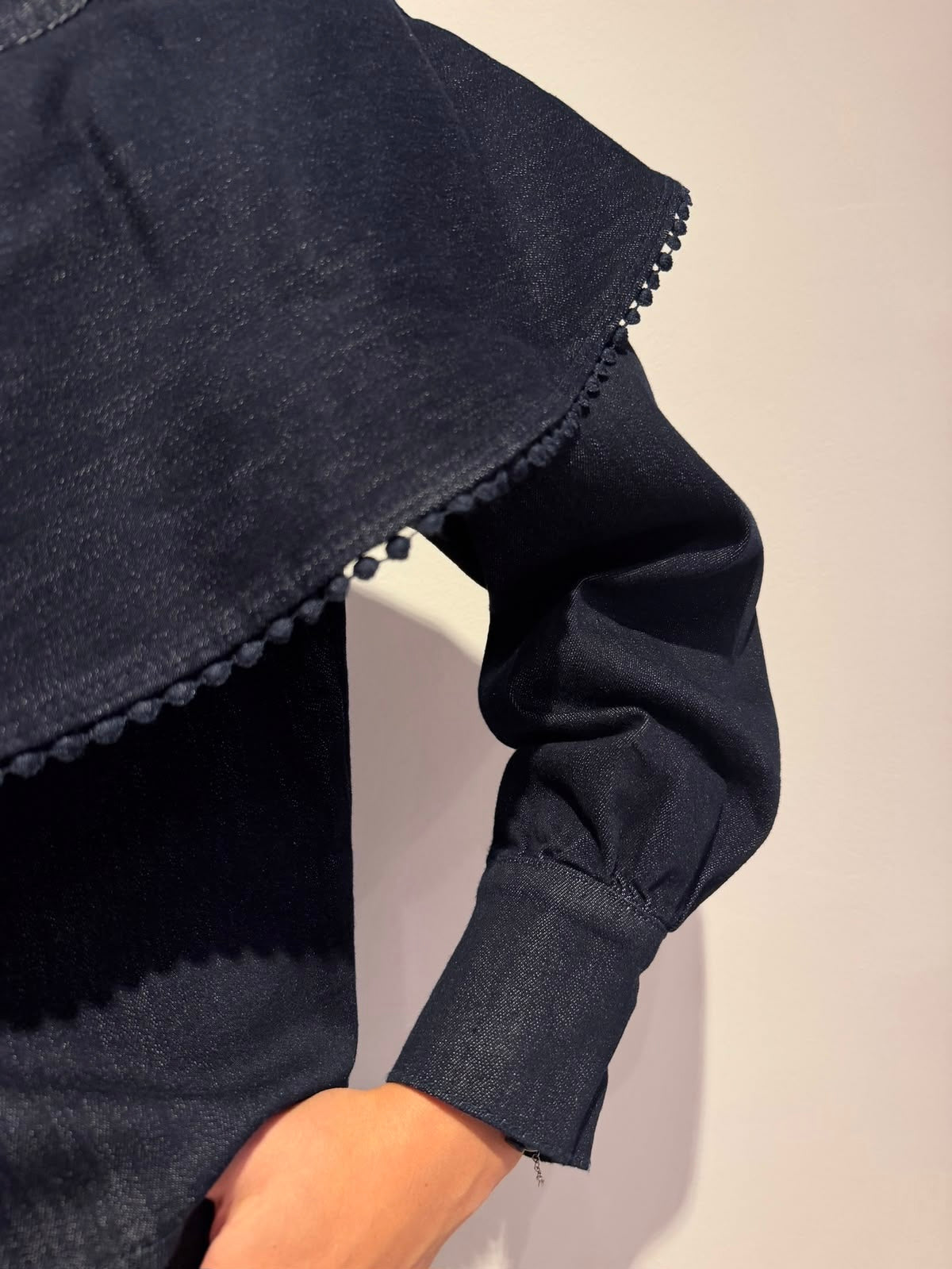 Camicia Denim Con Mantellina - Amosa