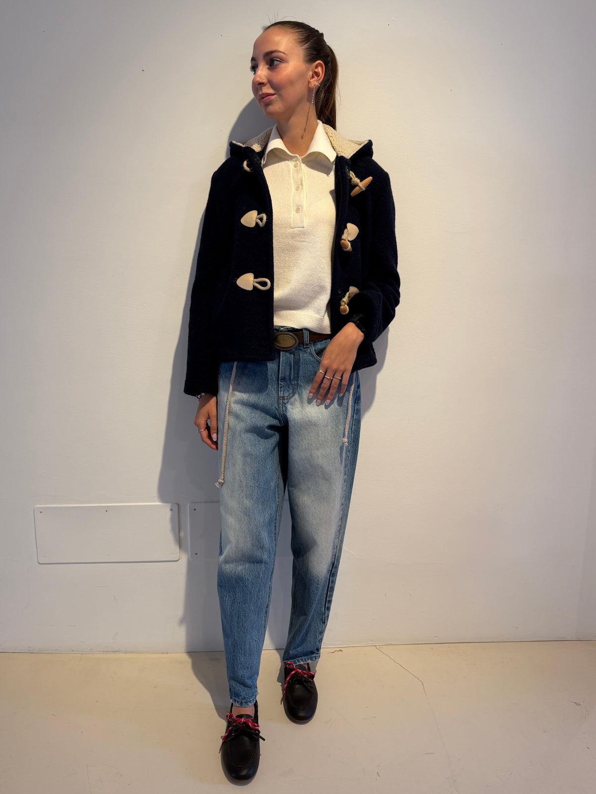 Jeans Lavaggio Chiaro Con Cintura - Motel