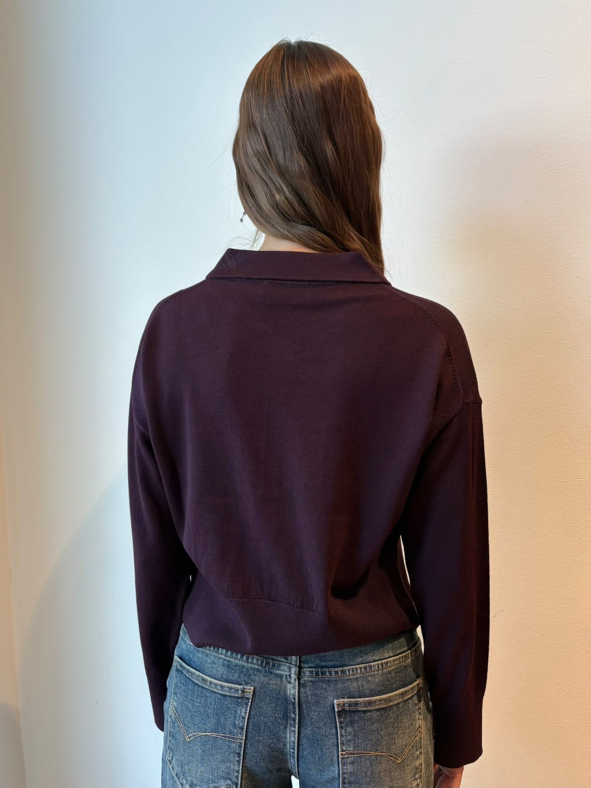 Polo Cropped in Lana Merino - Daniele Fiesoli