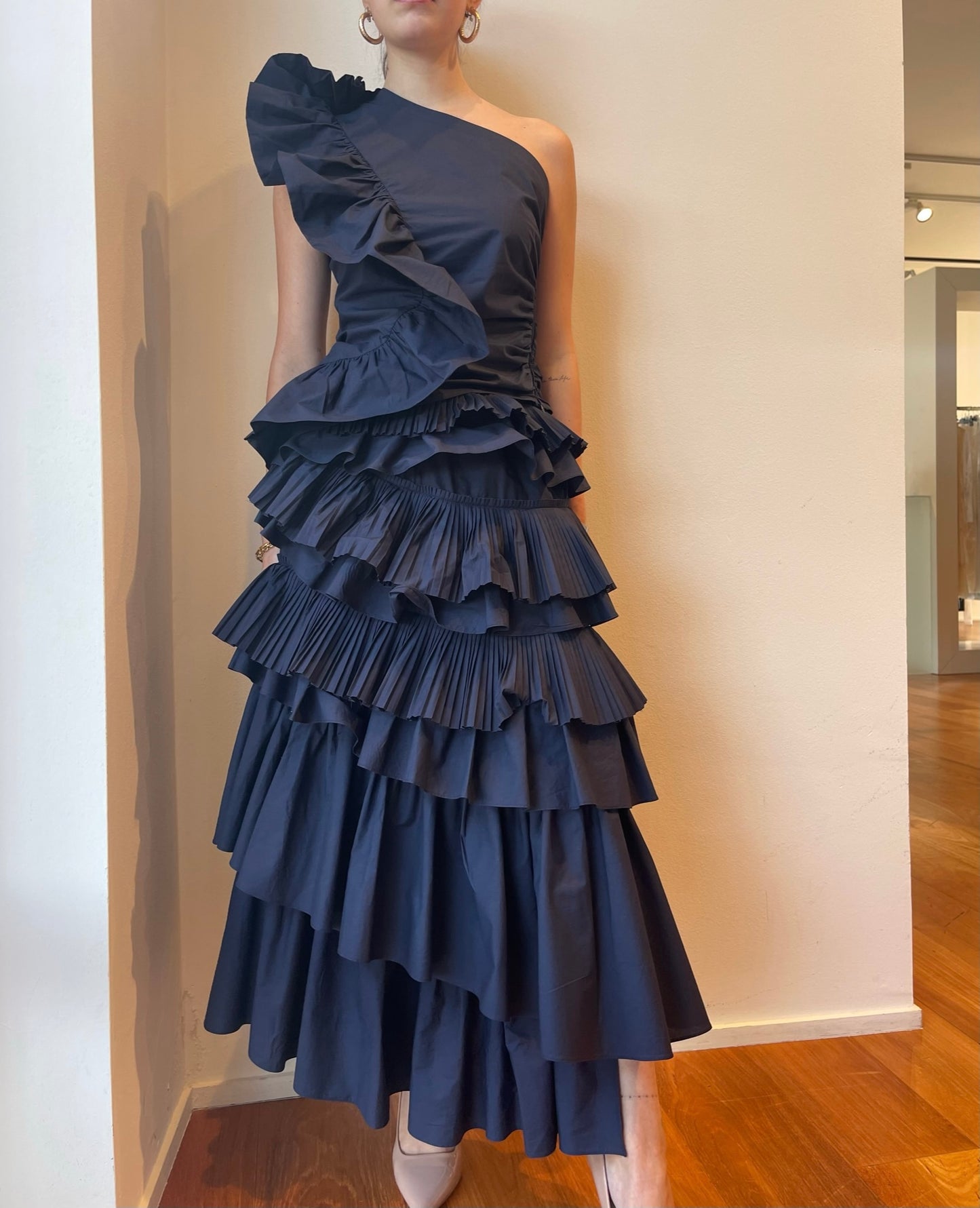 Top con Volant Blu - Essentiel Antwerp