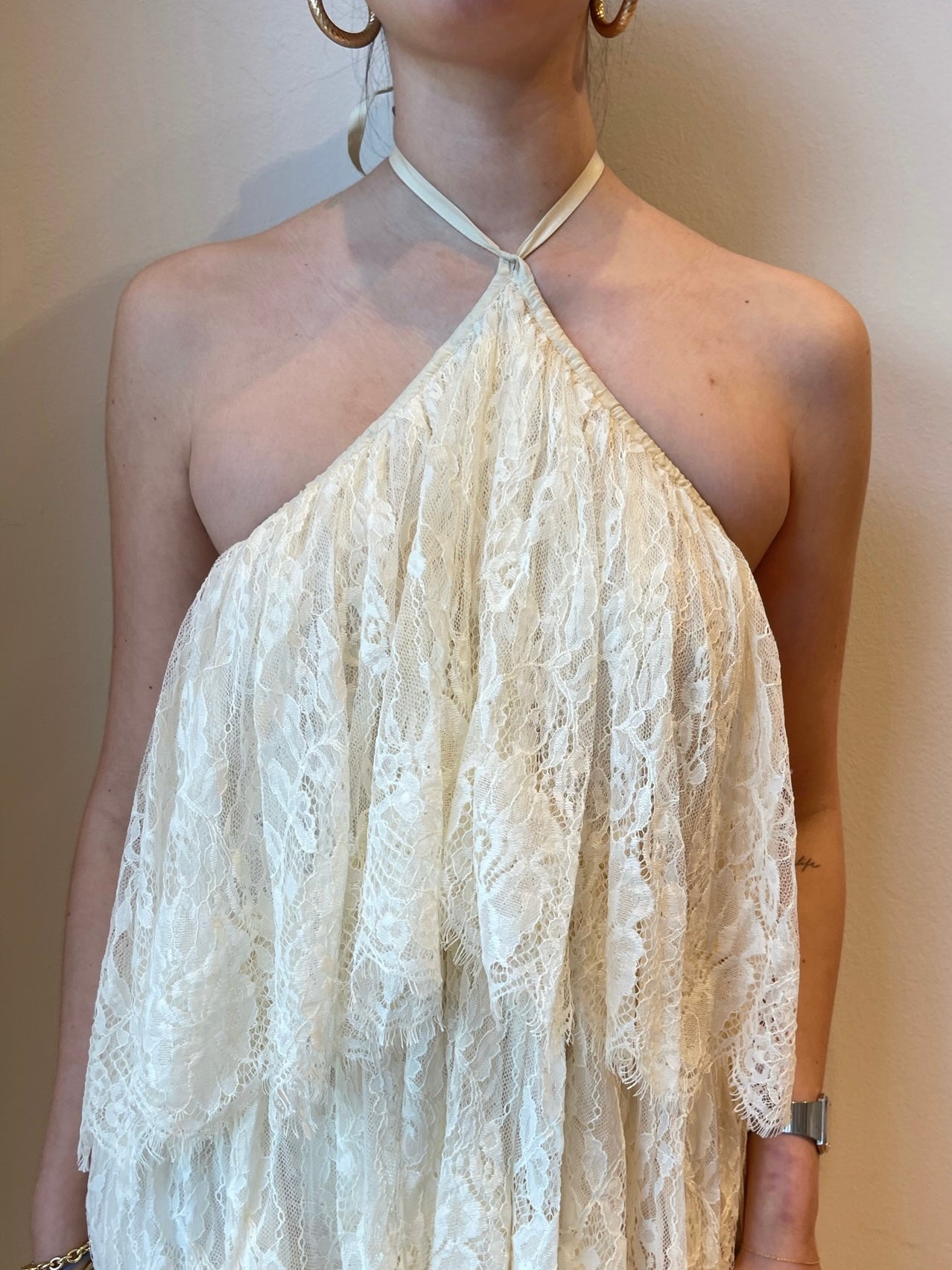 Abito a Balze Bianco - Laurence Bras