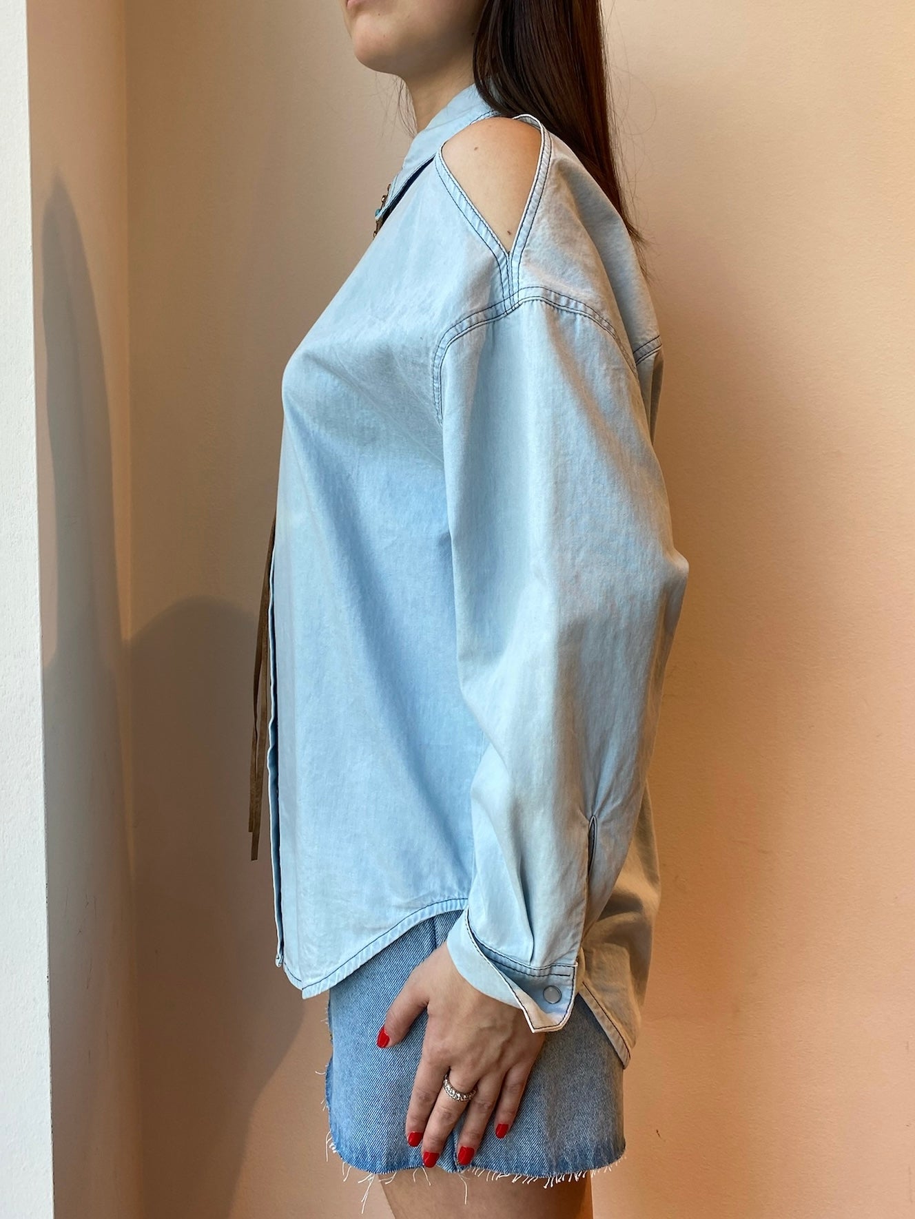 Camicia in Denim con Cut Out - Motel