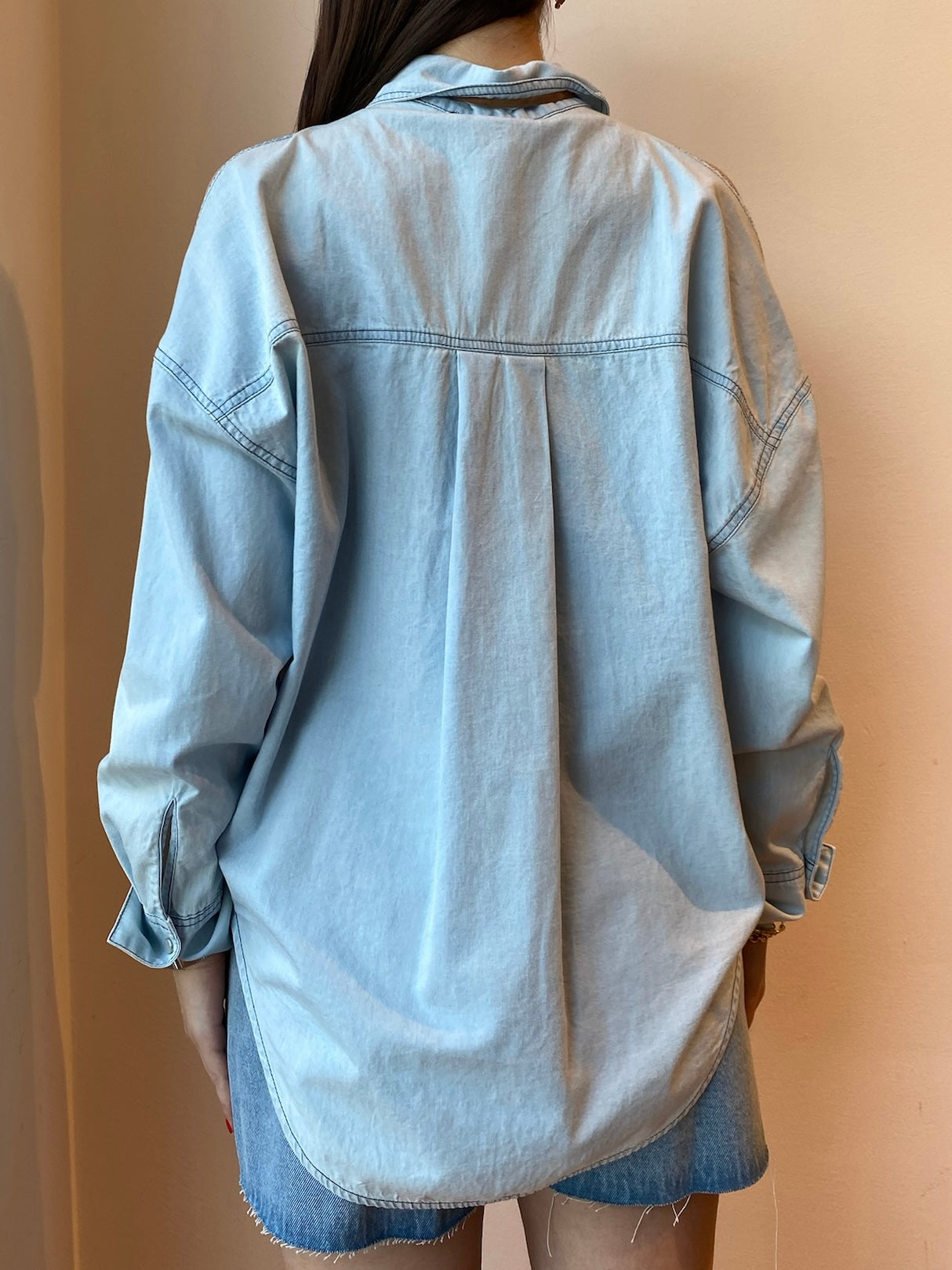Camicia in Denim con Cut Out - Motel