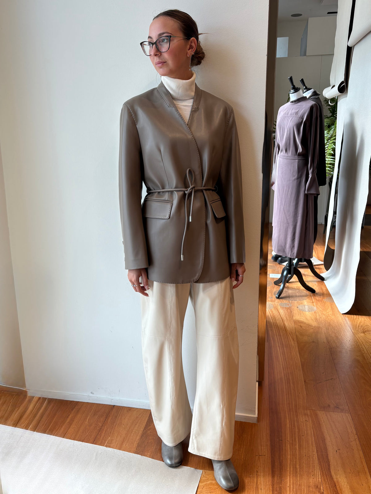 Giacca in Similpelle con Cintura - Isabelle Blanche