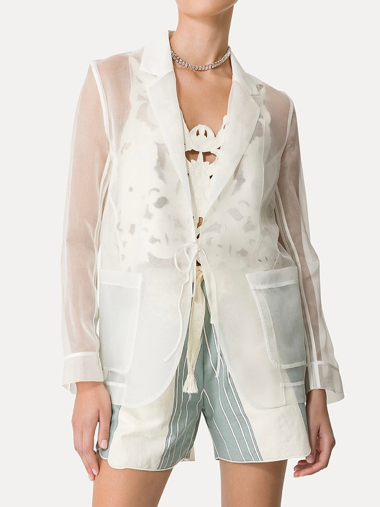 Giacca in Organza Bianca - Forte Forte