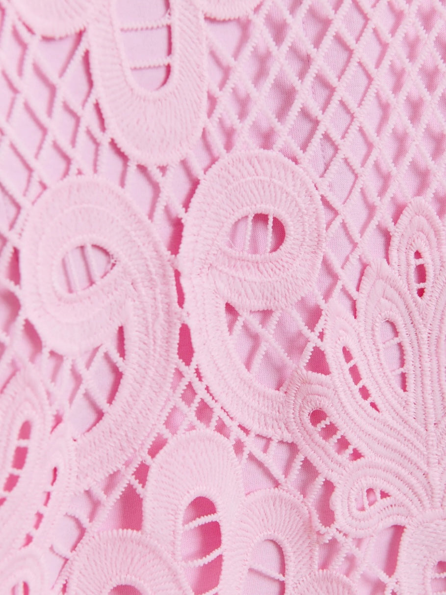 T-shirt Rosa con Pizzo - Essentiel Antwerp