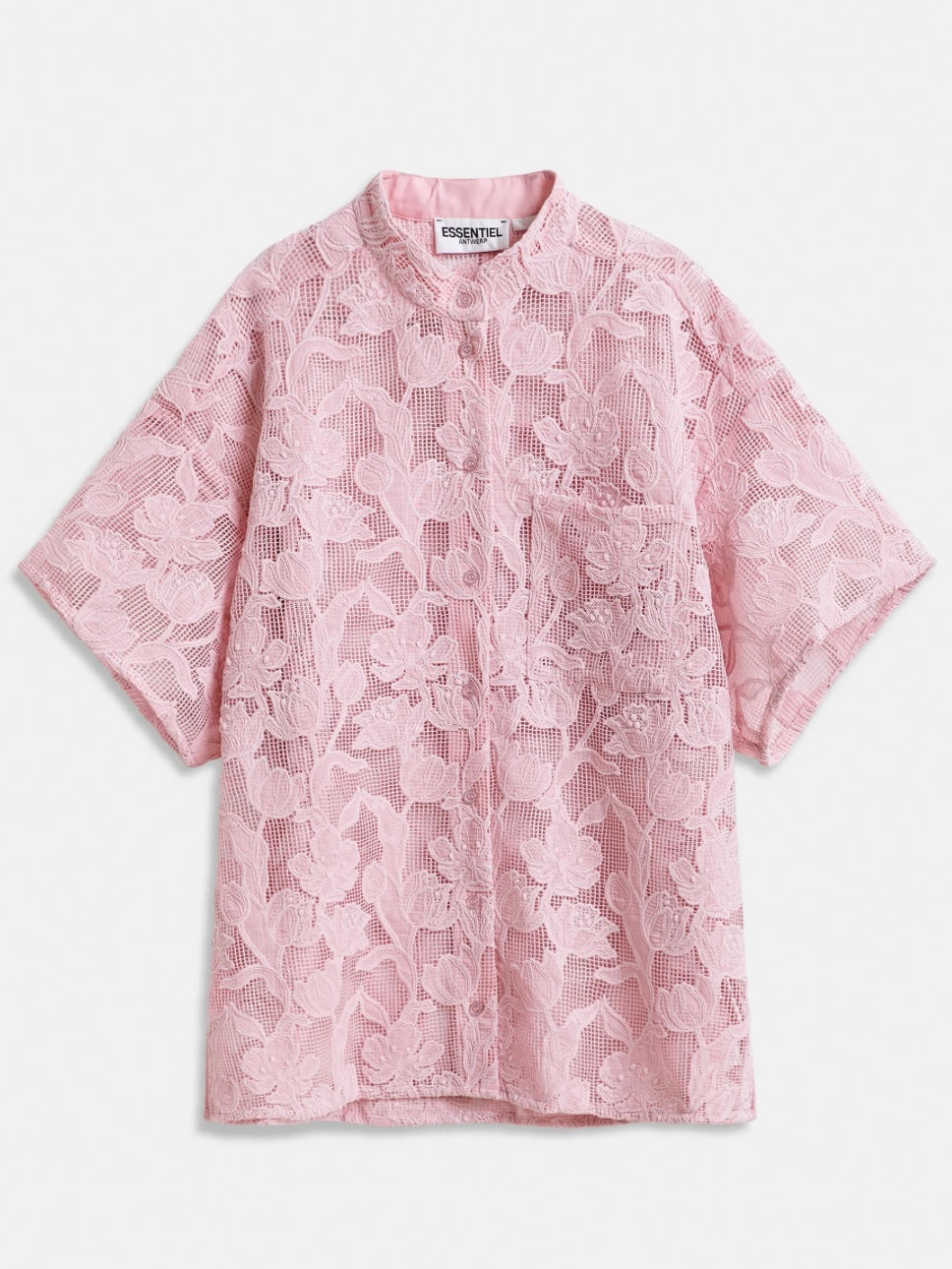 Camicia Rosa con Ricami - Essentiel Antwerp
