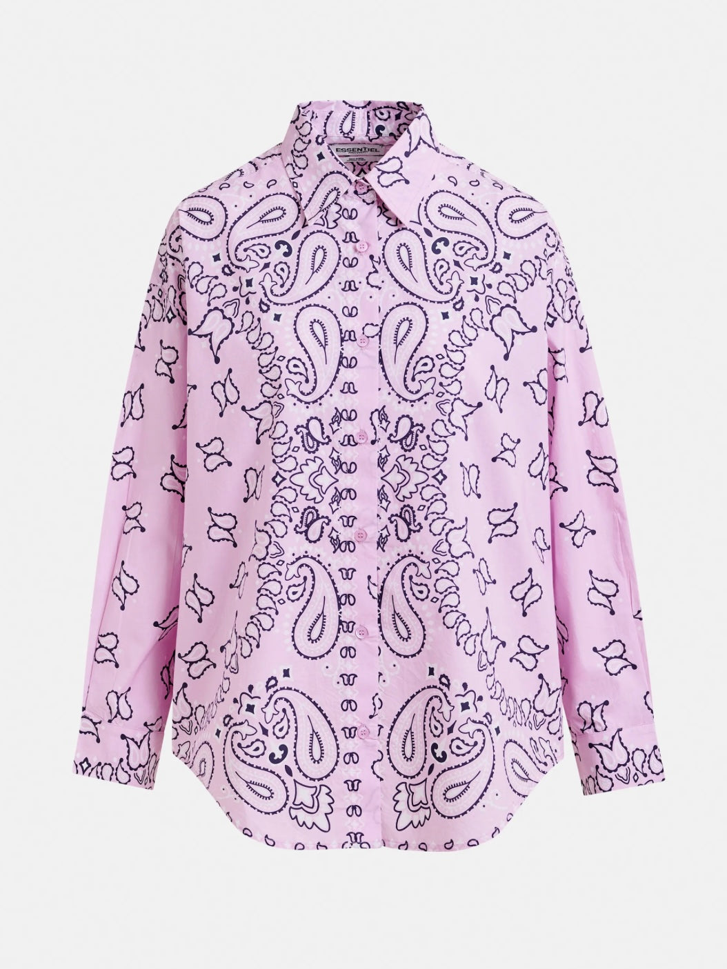 Camicia Lilla con Stampa Bandana - Essentiel Antwerp