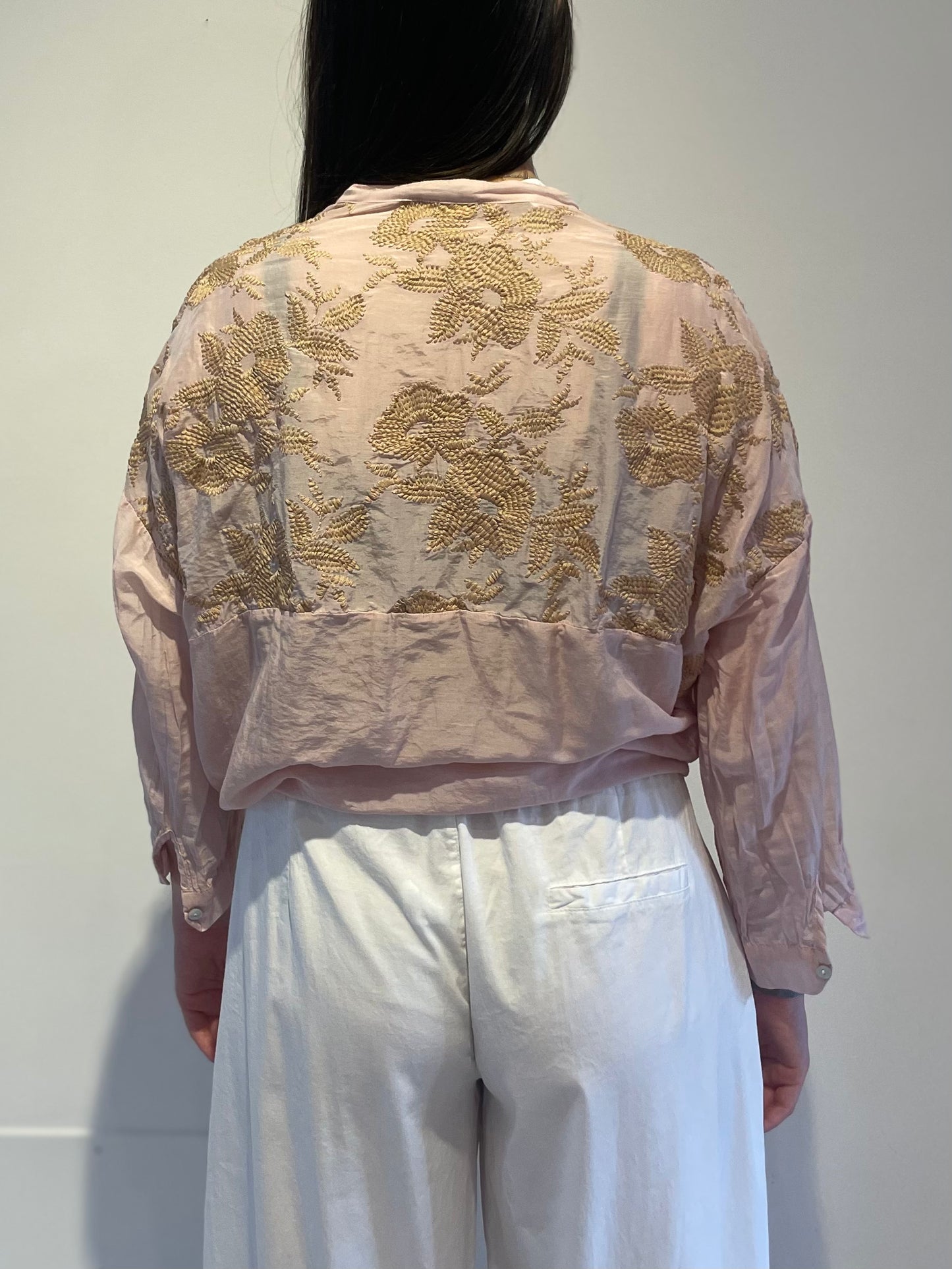 Camicia Rosa con Ricamo - Motel