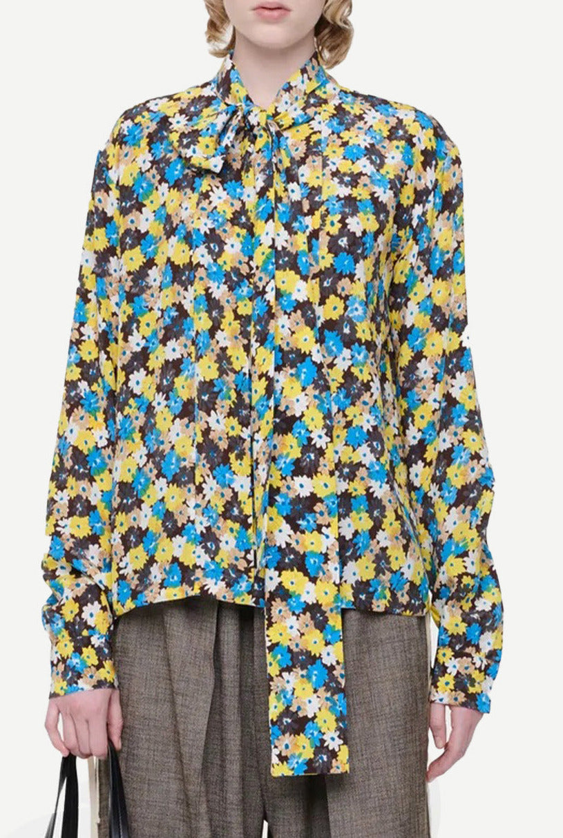 Camicia in Seta con Stampa Floreale - Plan C