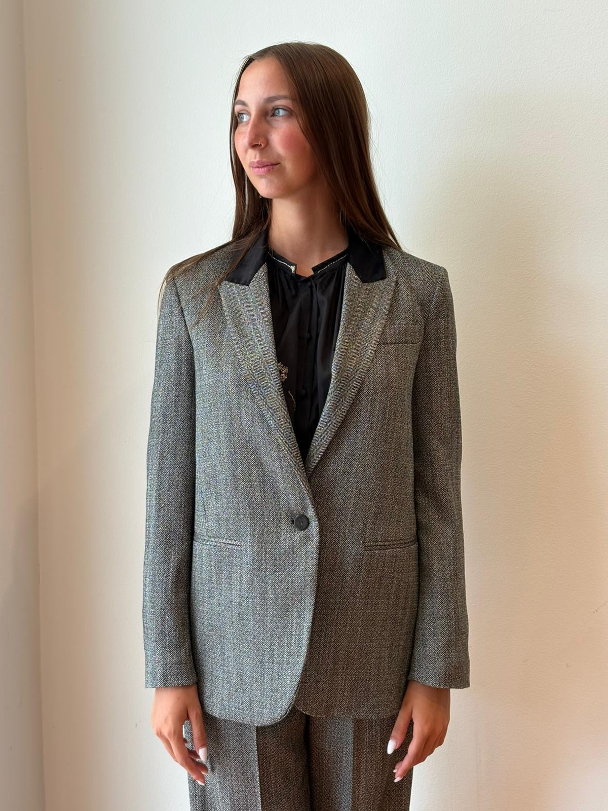 Blazer in Chevron Jaspé - Forte Forte