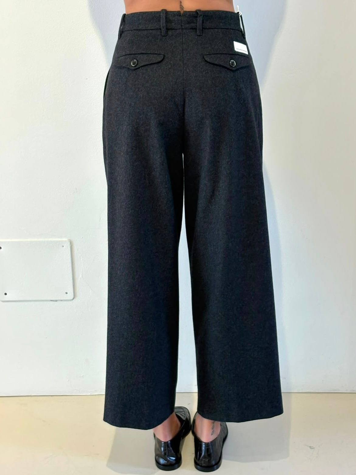 Pantalone Grigio Antracite in Lana - Nine In The Morning