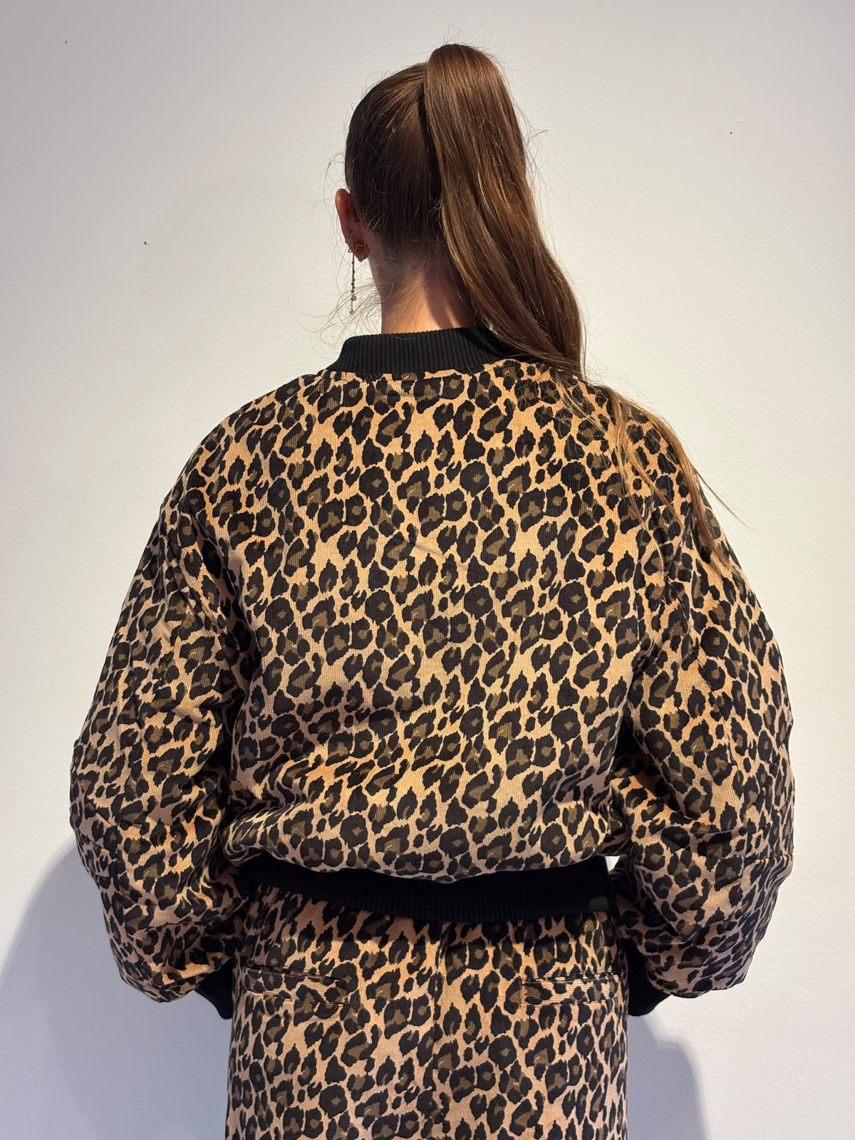 Giacca Bomber Oversize Leopardata - Essentiel Antwerp