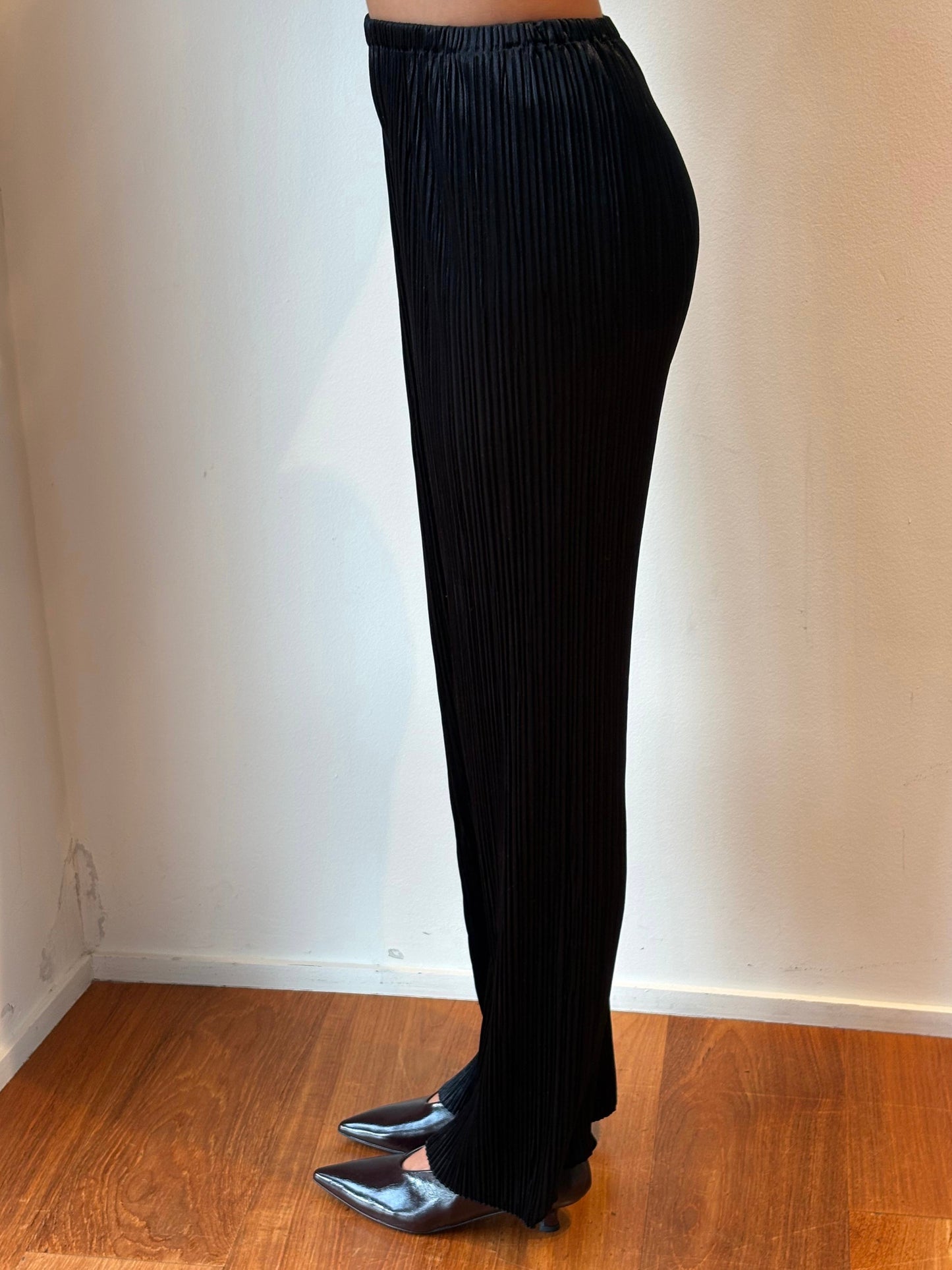 Pantalone Plissé Nero - Forte Forte