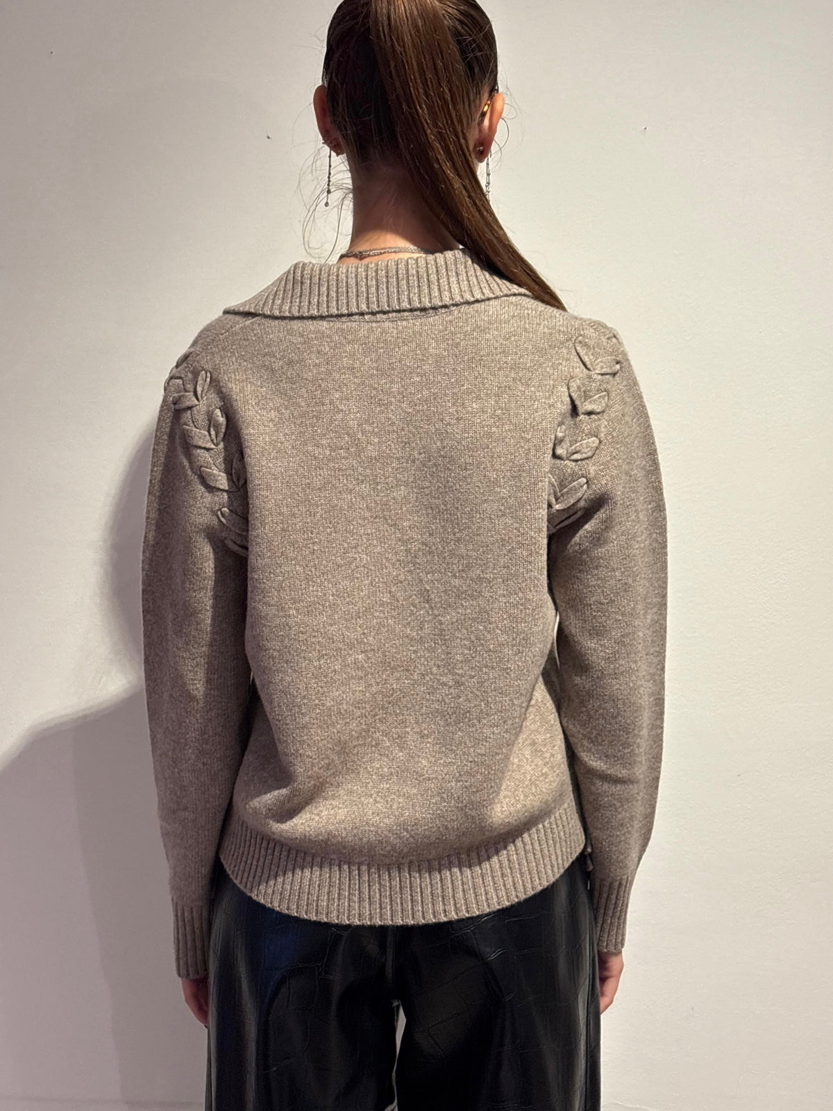 Maglione con Dettaglio Intrecciato in Lana - Isabelle Blanche