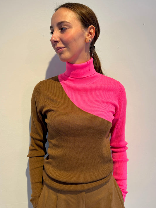 Maglione a Collo Alto Bicolore - Essentiel Antwerp
