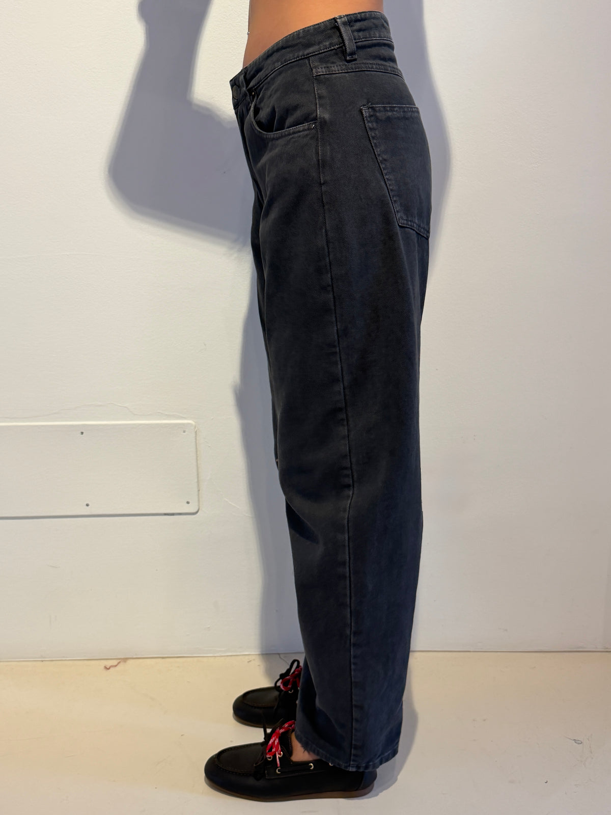 Jeans Barrel Grigio Antracite - Motel
