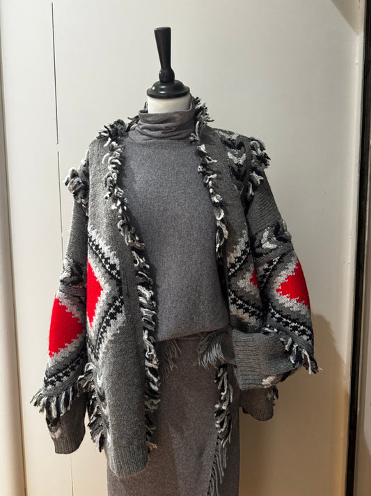 Cardigan con frange - Kontatto