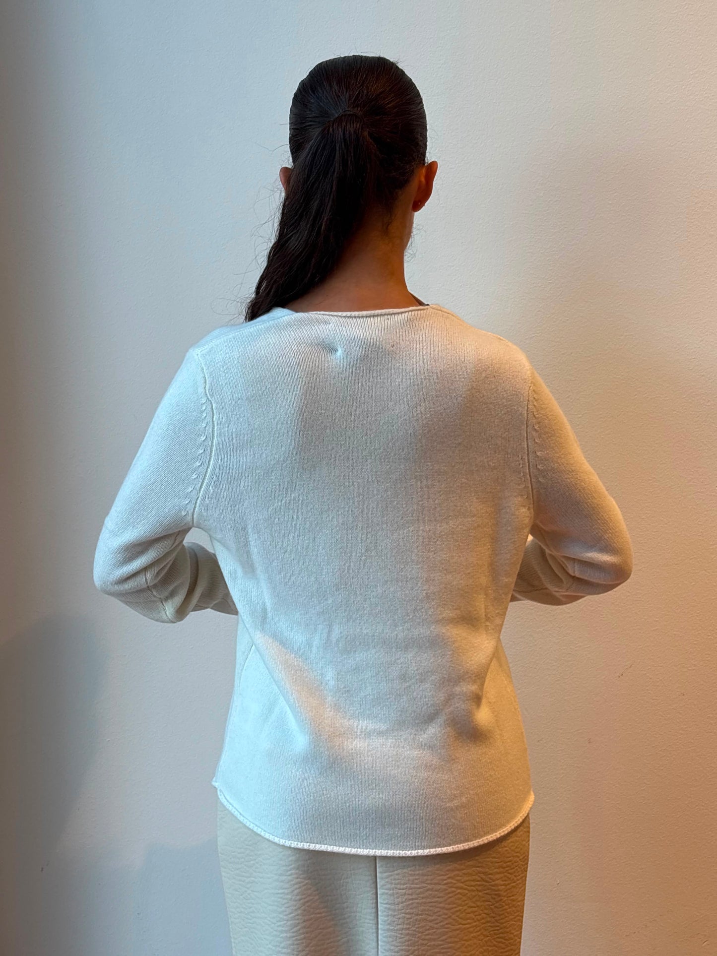 Maglia in Cashmere Latte - Skills Milano
