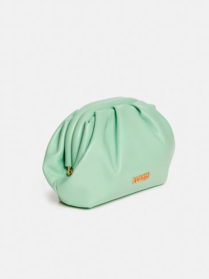 Clutch in Pelle Verde Menta - Essentiel Antwerp