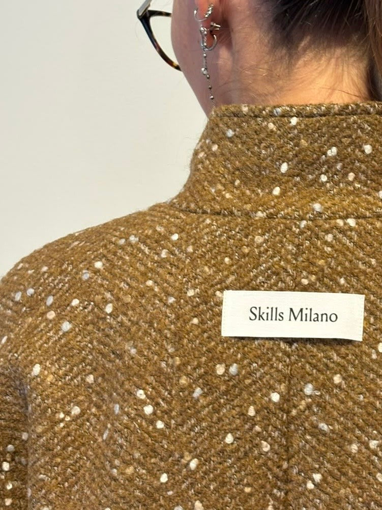 Giubbino Cammello Tweed Melange - Skills Milano