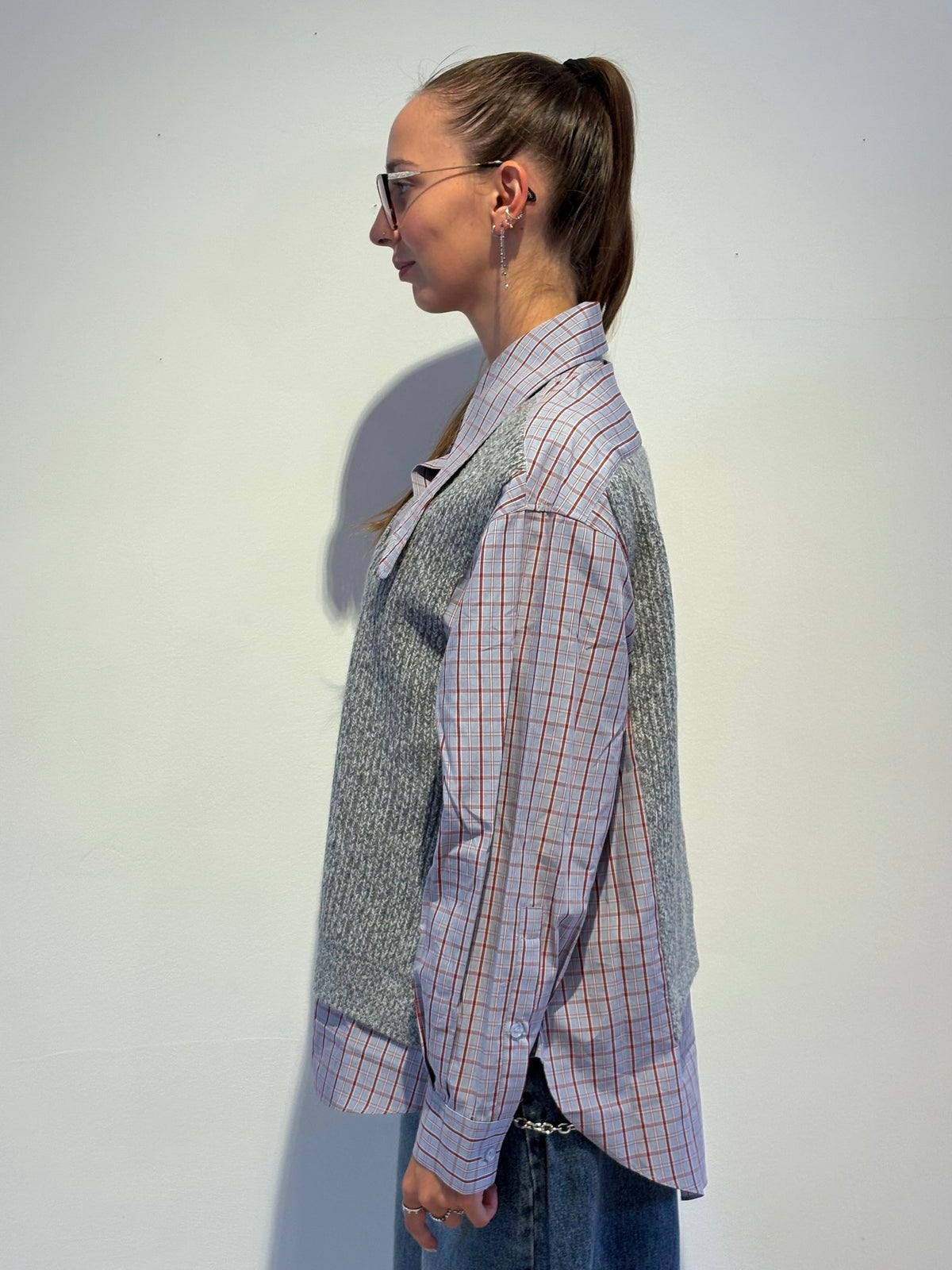 Camicia Con Gilet in Lana Sovrapposta - Essentiel Antwerp