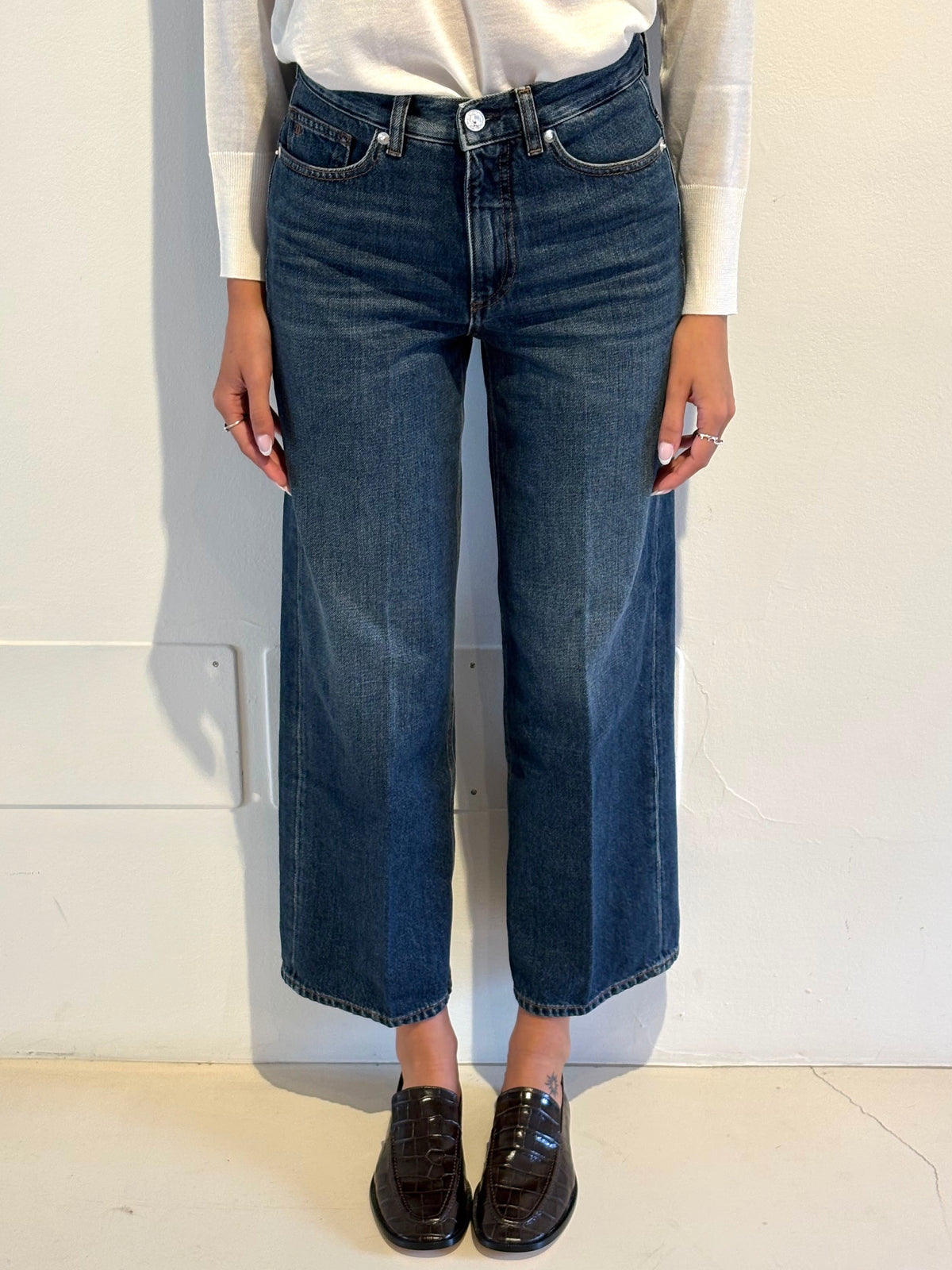 Jeans Cropped Wide-Leg - Nine In The Morning