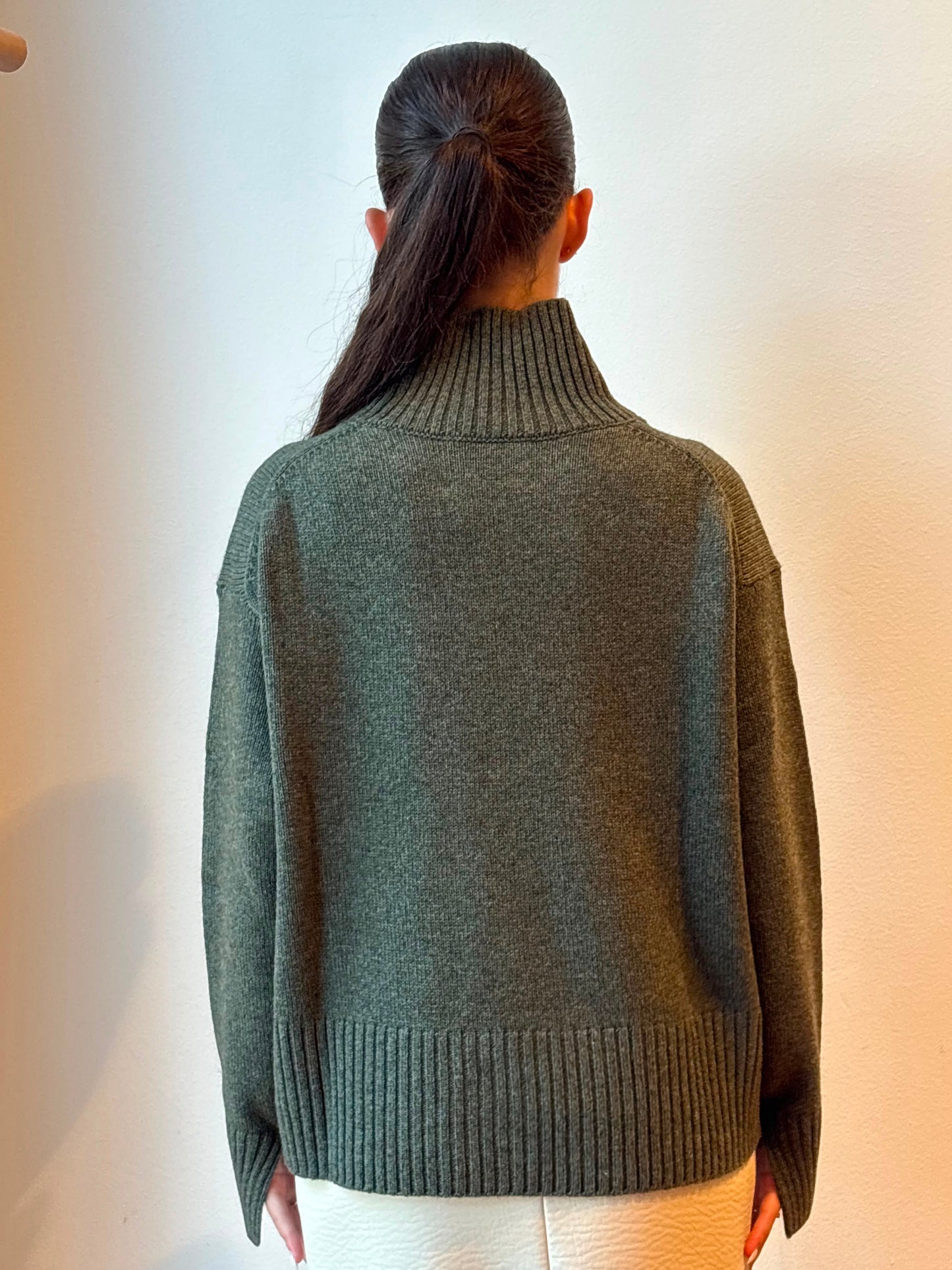 Maglione Collo Alto Verde - Skills Milano