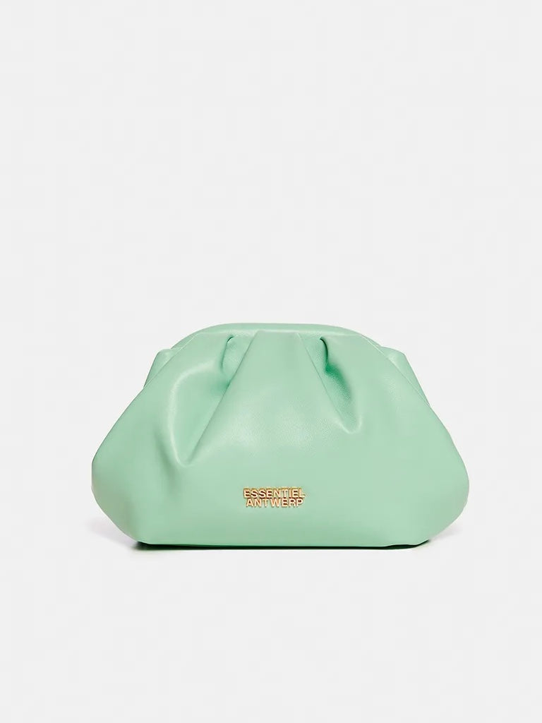 Clutch in Pelle Verde Menta - Essentiel Antwerp