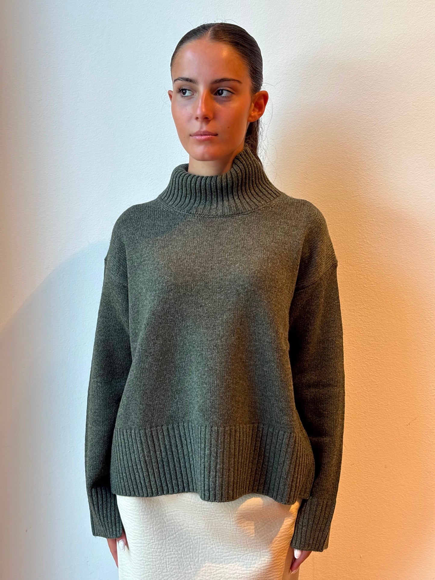 Maglione Collo Alto Verde - Skills Milano