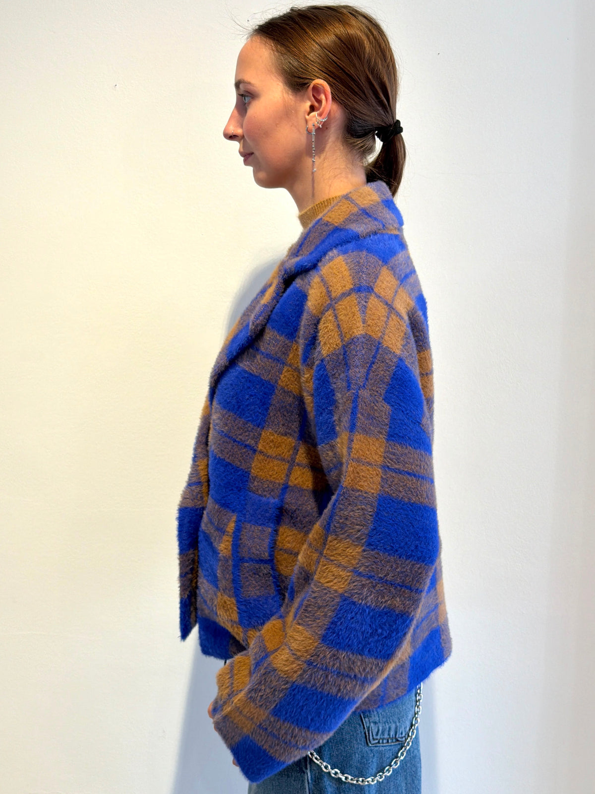Cardigan Doppiopetto a Quadri - Essentiel Antwerp