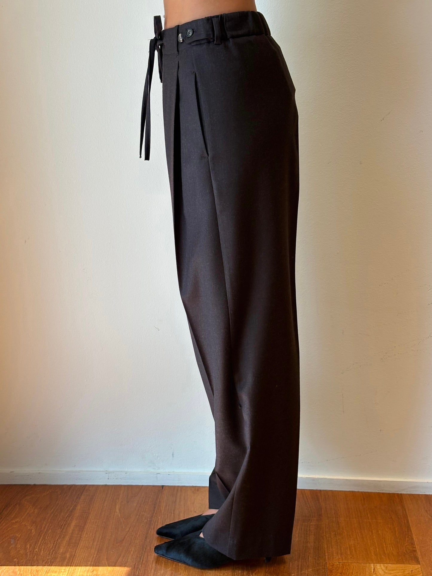 Pantalone Marrone Scuro - Tela