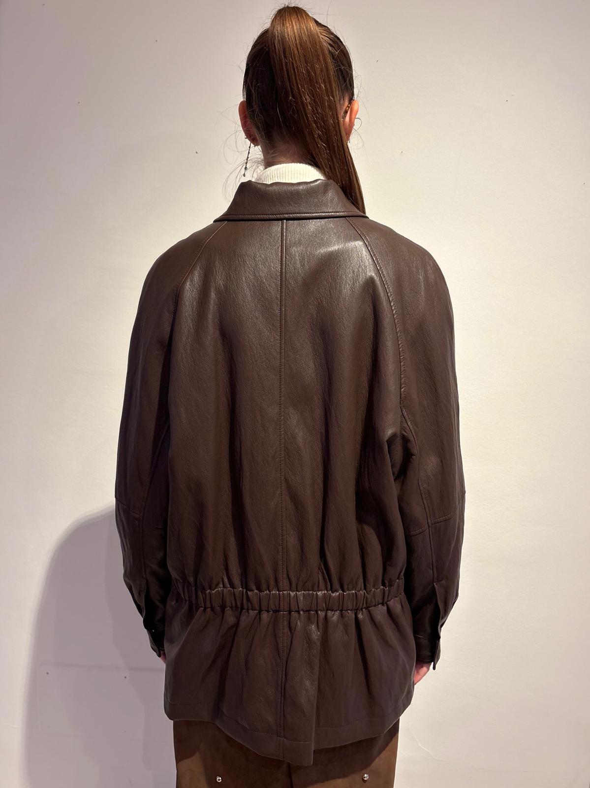 Cappotto Oversize in Ecopelle Morbida - Rame
