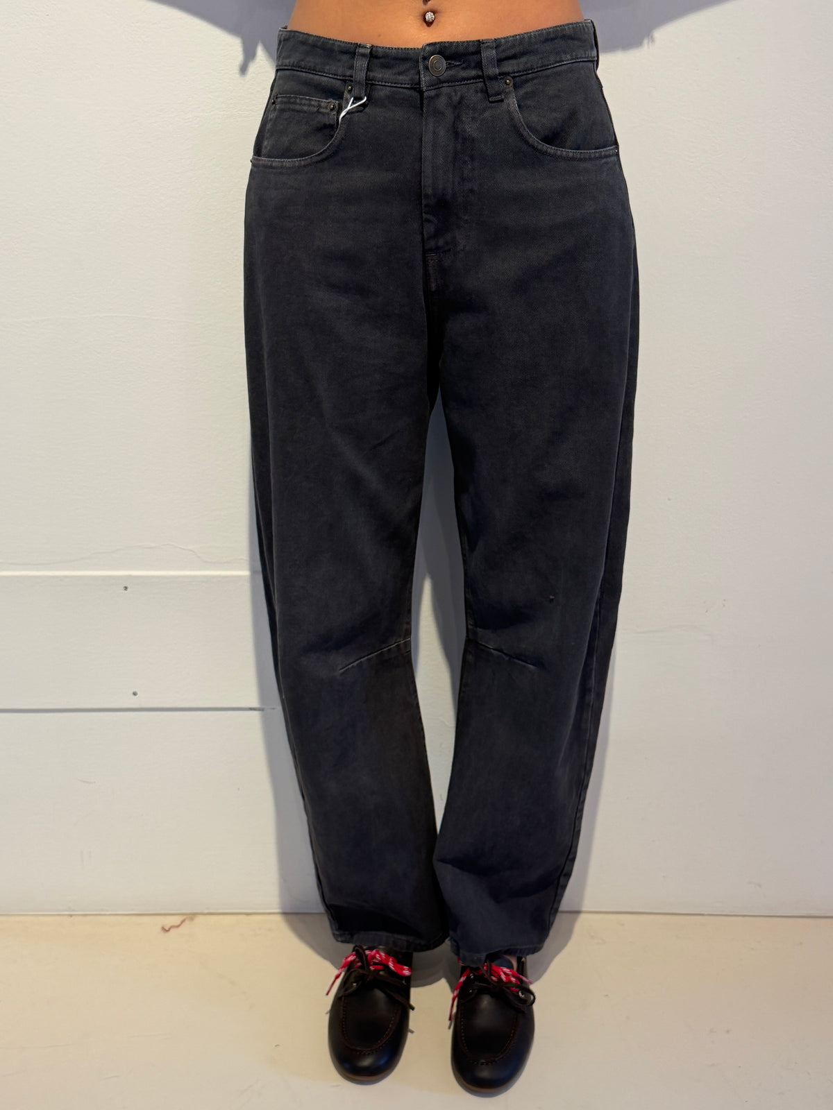 Jeans Barrel Grigio Antracite - Motel