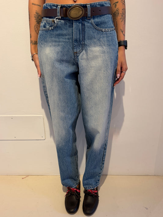 Jeans Lavaggio Chiaro Con Cintura - Motel