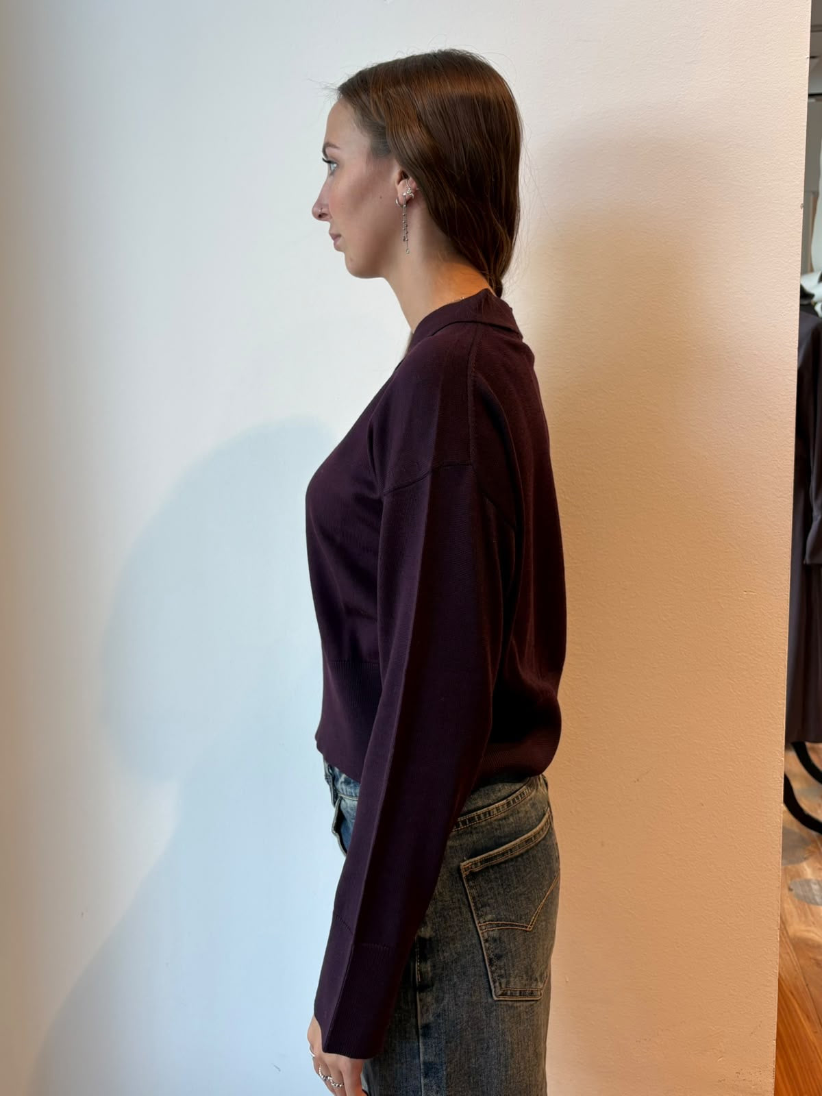 Polo Cropped in Lana Merino - Daniele Fiesoli