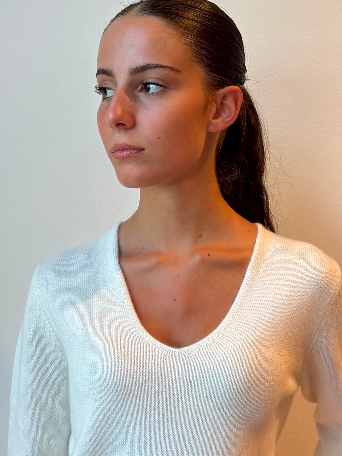 Maglia in Cashmere Latte - Skills Milano