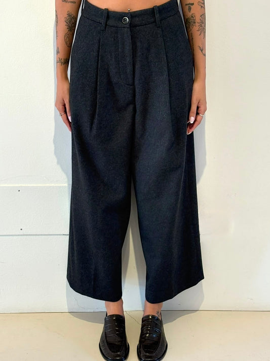 Pantalone Grigio Antracite in Lana - Nine In The Morning