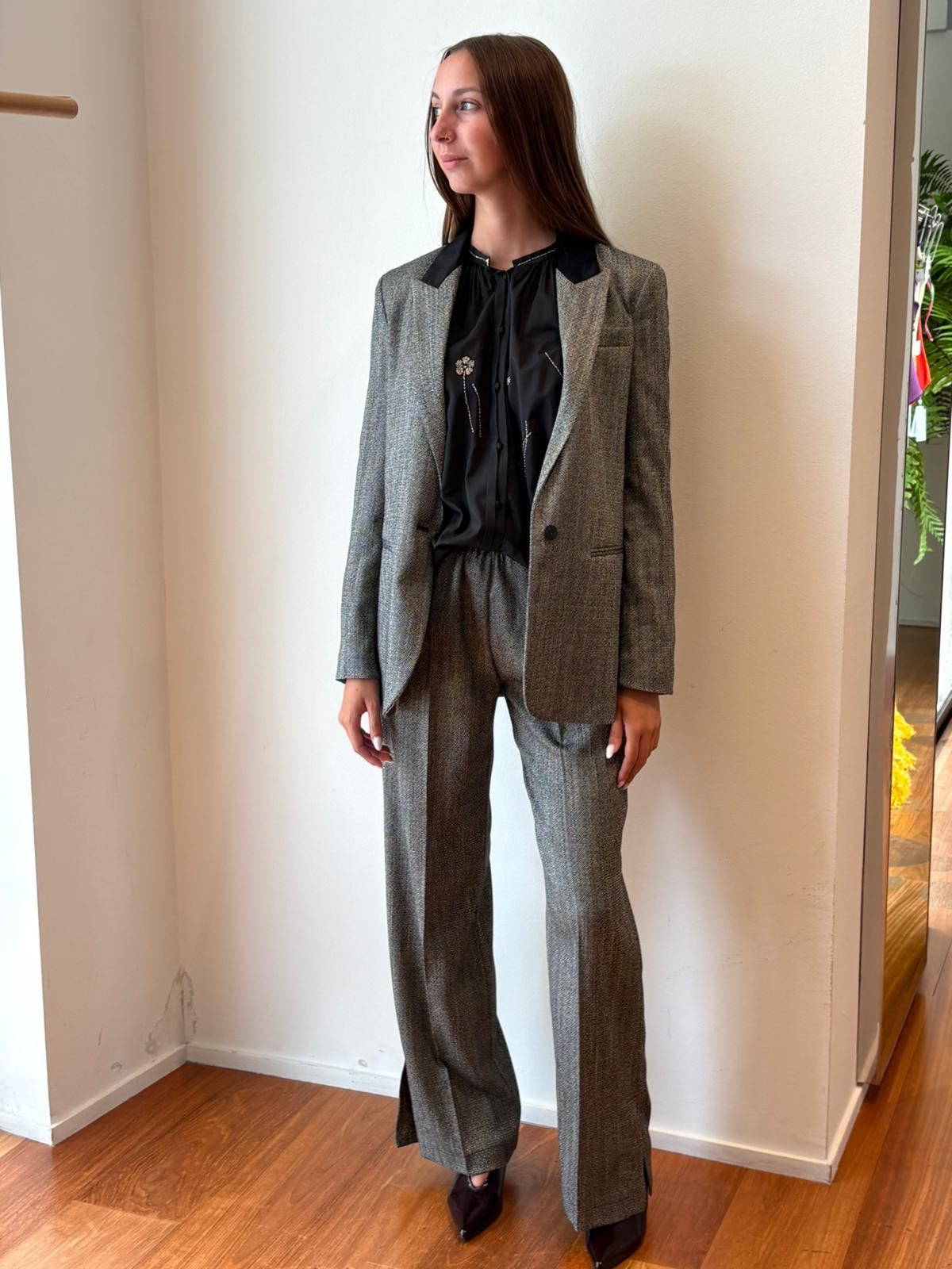 Blazer in Chevron Jaspé - Forte Forte