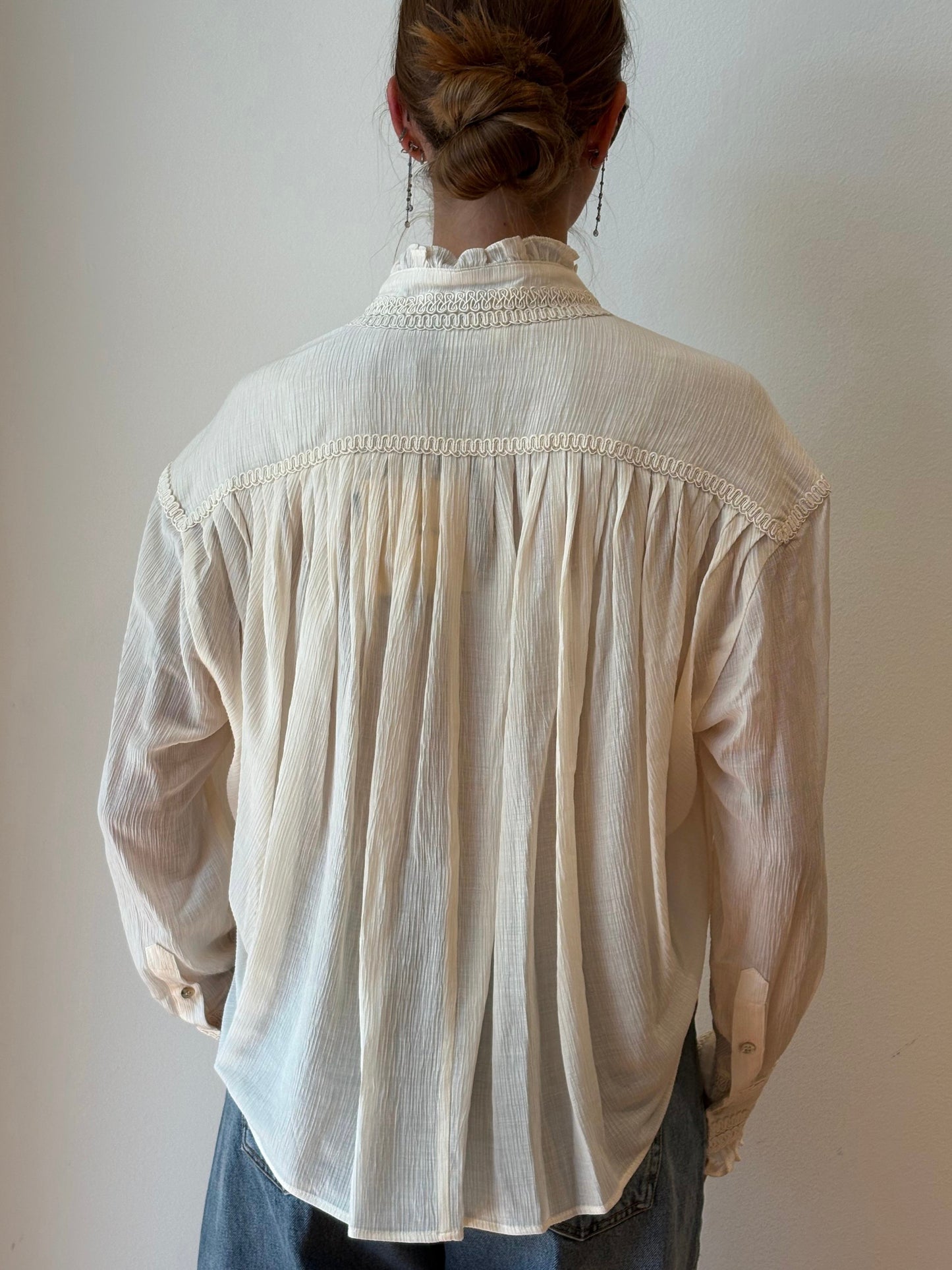 Camicia Ricami e Voilant - Amosa