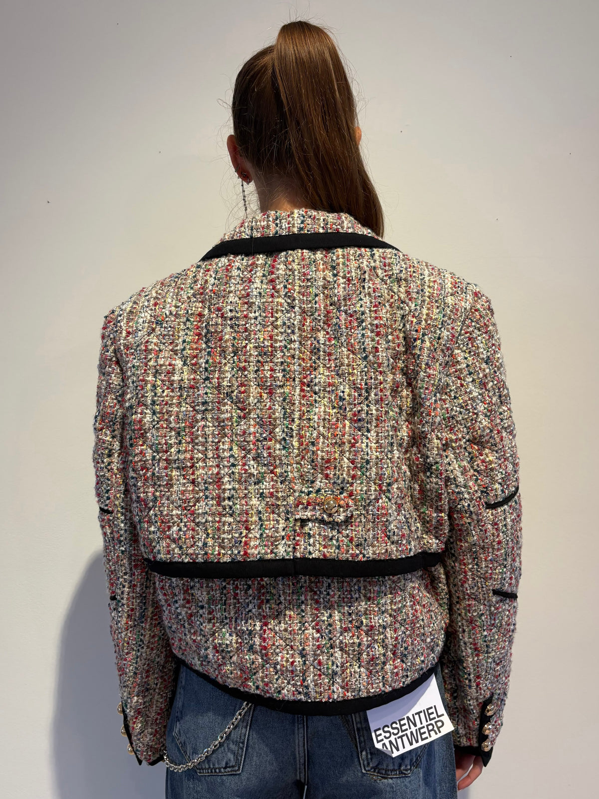 Giacca Multicolore con Profili Neri a Contrasto - Essentiel Antwerp