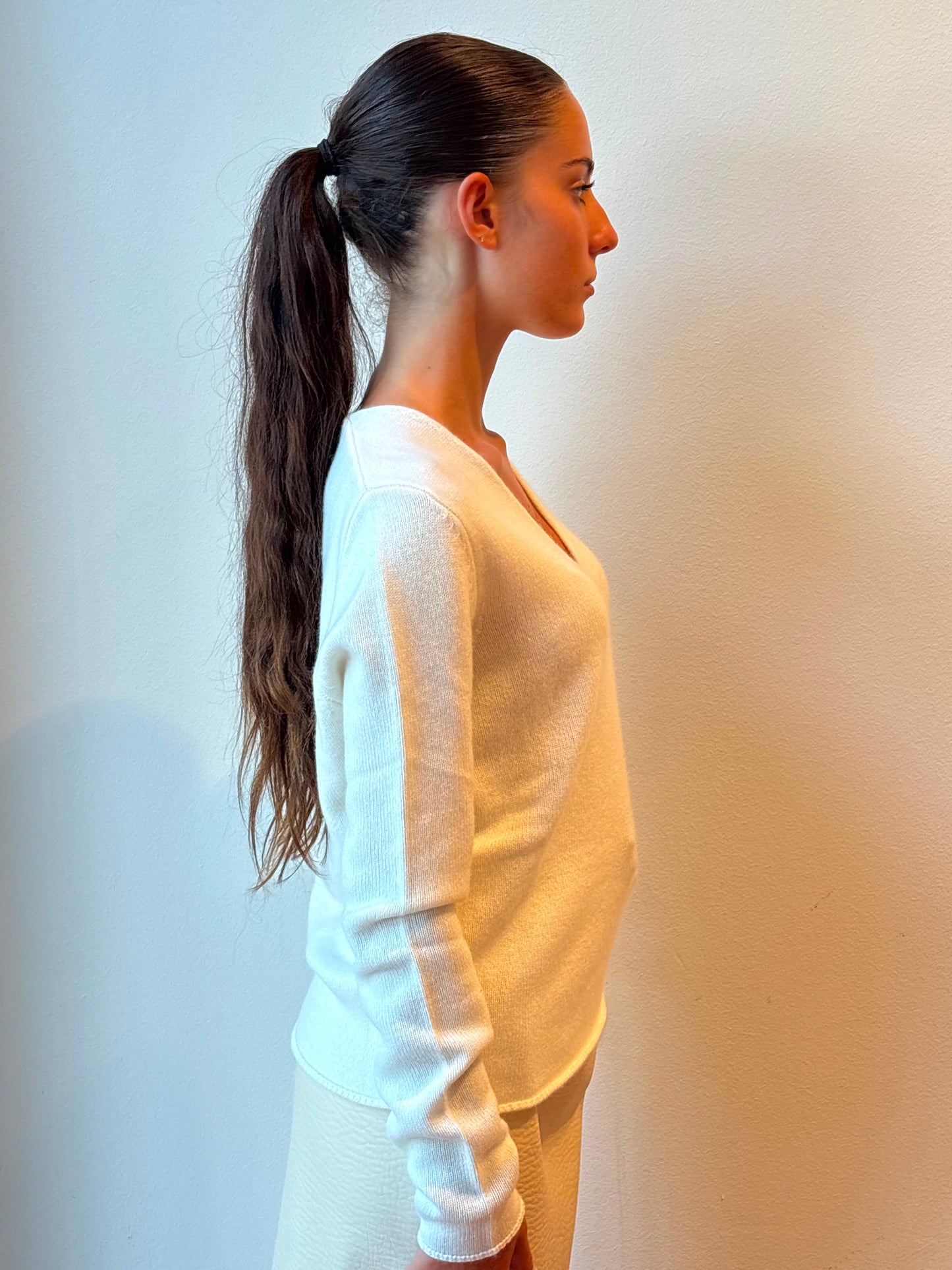 Maglia in Cashmere Latte - Skills Milano