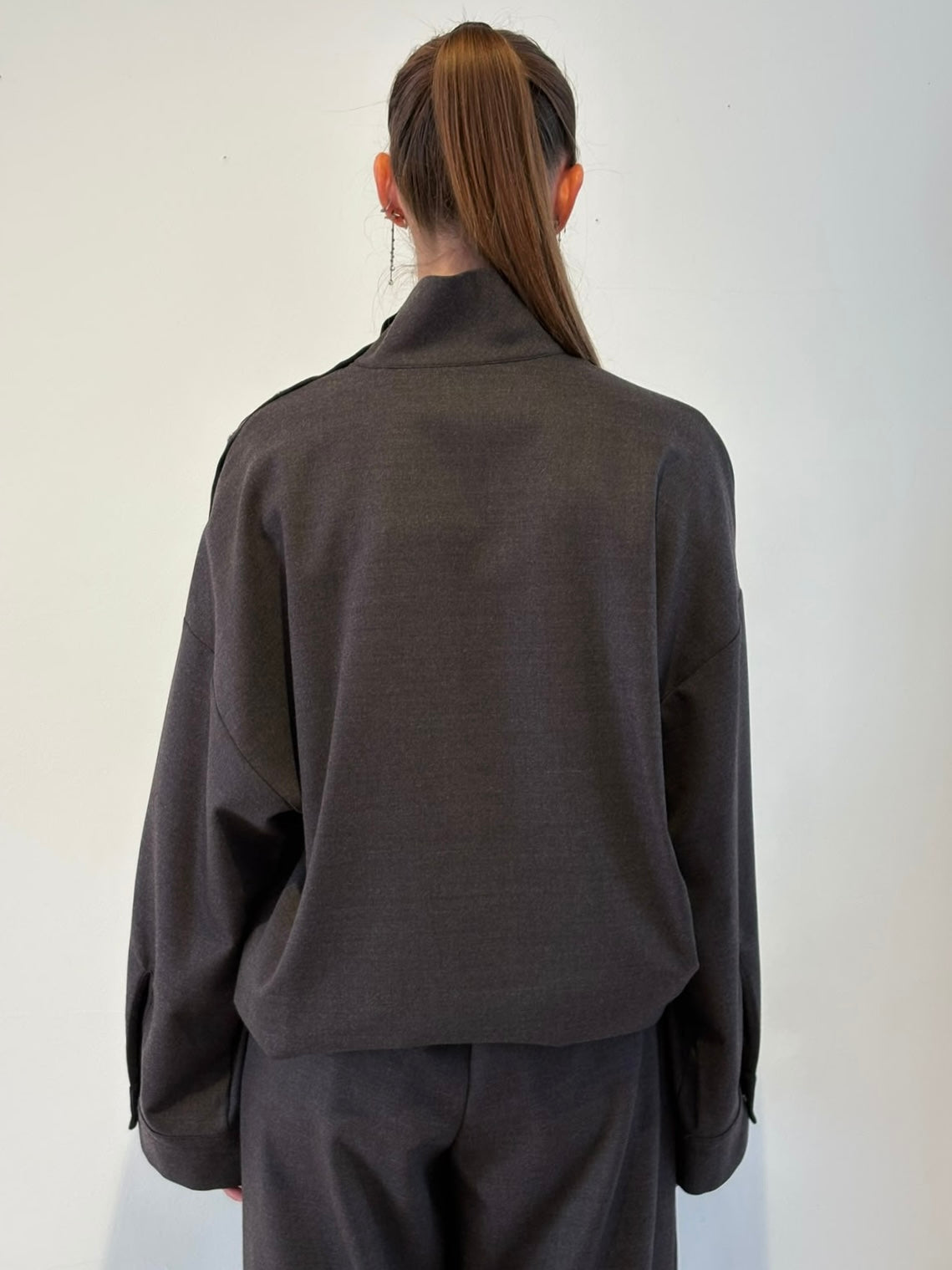 Camicia Marron Glacé con Dettagli Gioiello - Nine In The Morning