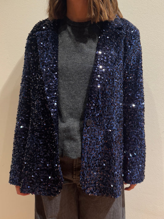 Giacca Blu con Paillettes - Motel