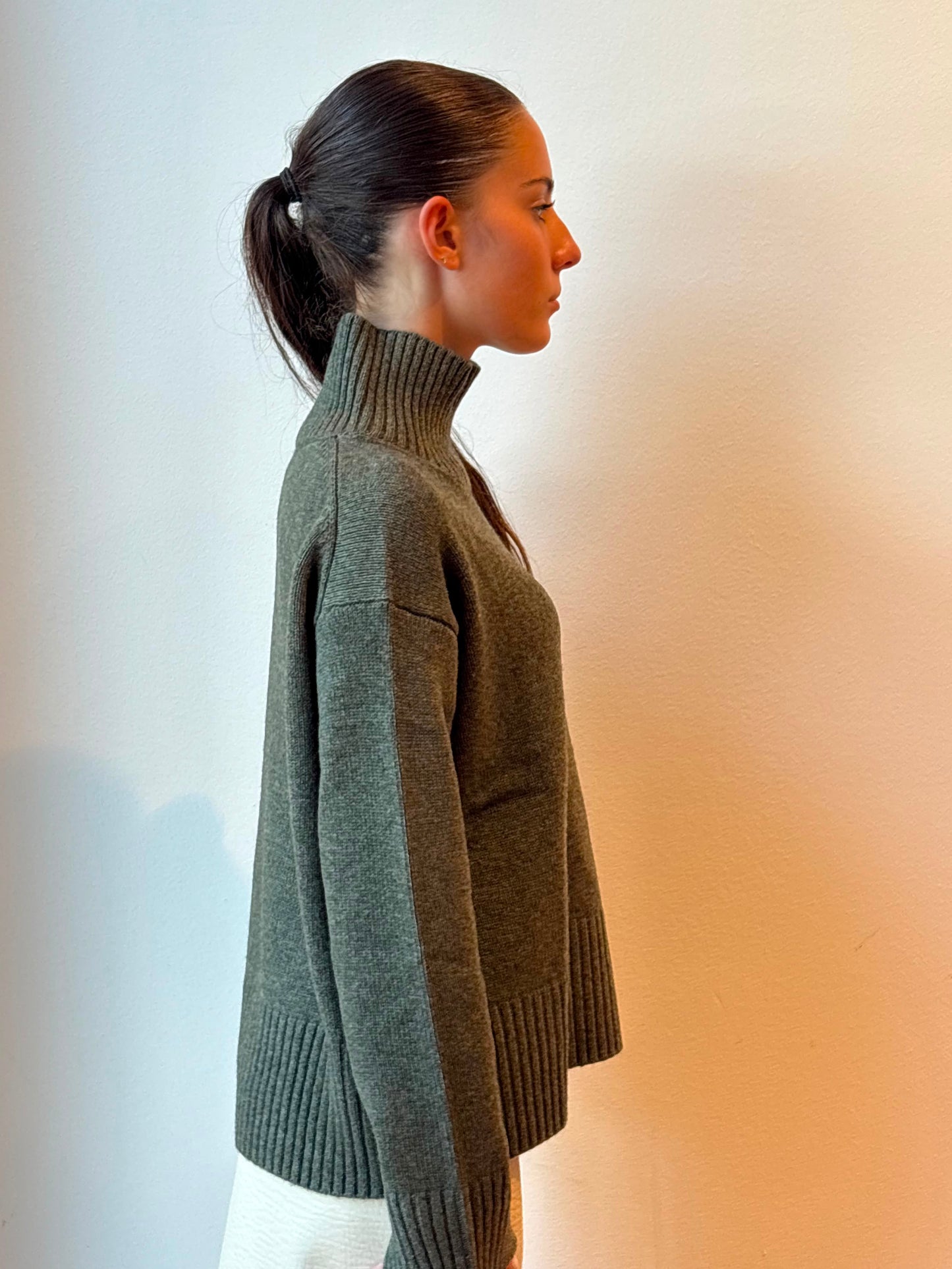 Maglione Collo Alto Verde - Skills Milano
