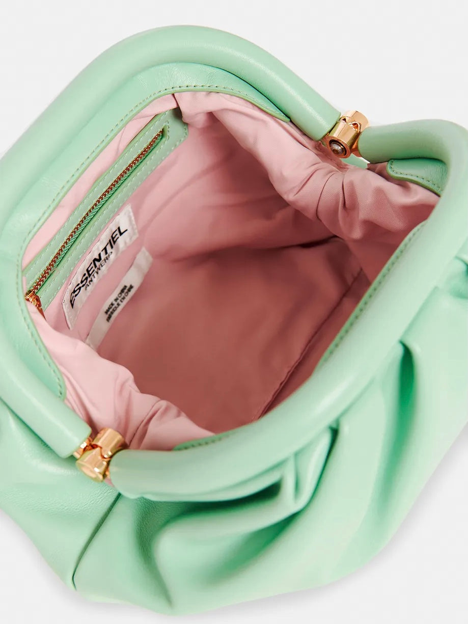 Clutch in Pelle Verde Menta - Essentiel Antwerp