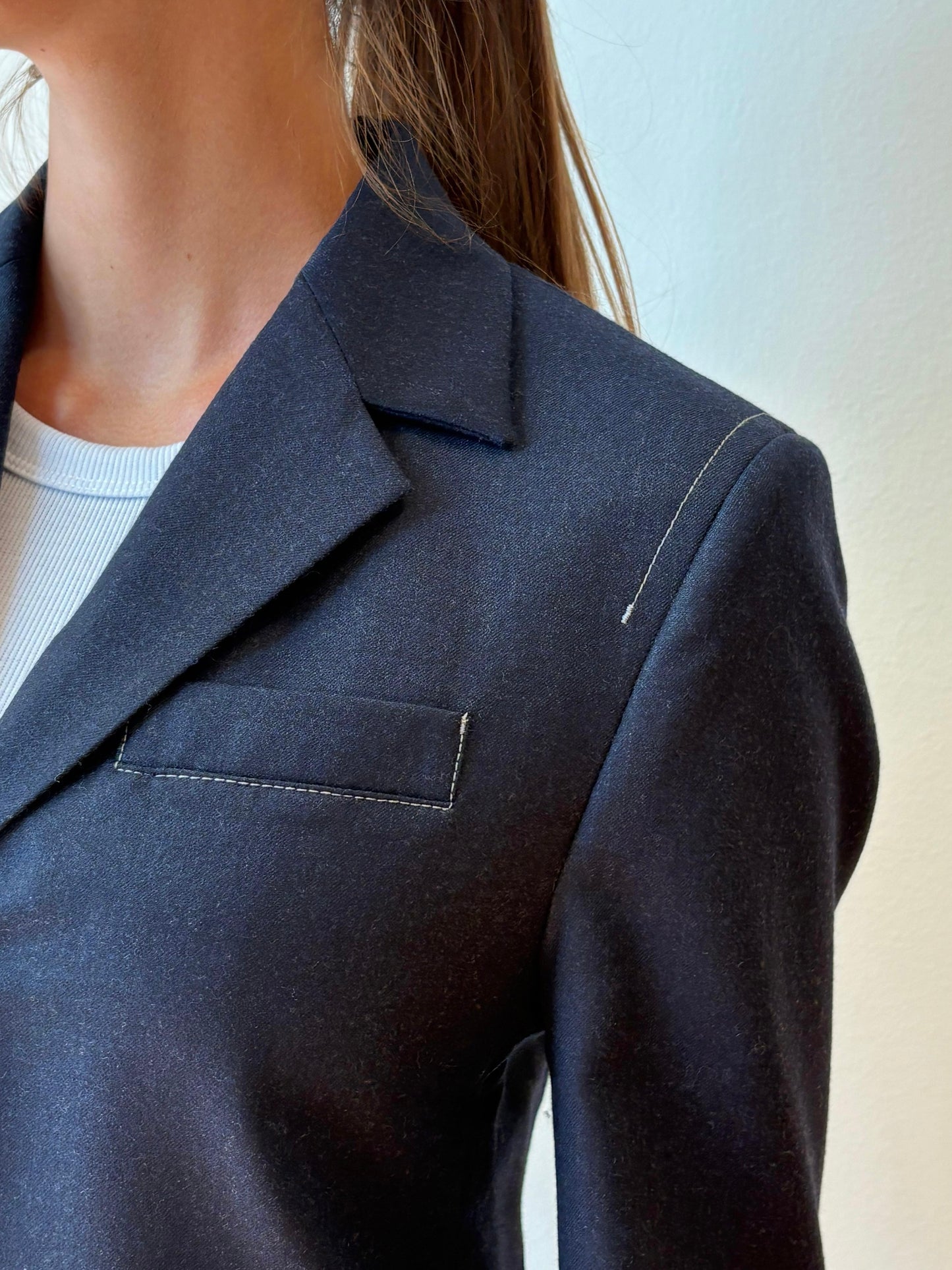Giacca Blu Scuro - Tela