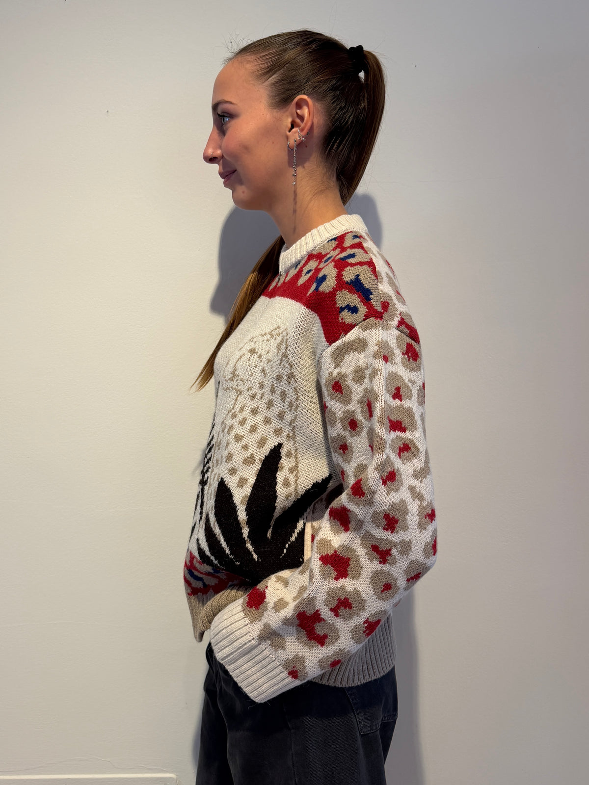 Cardigan in Maglia Animalier - Motel