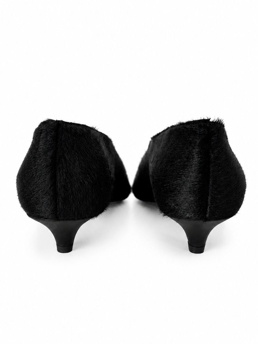 Décolleté Pelle Cavallino Nero - Tela