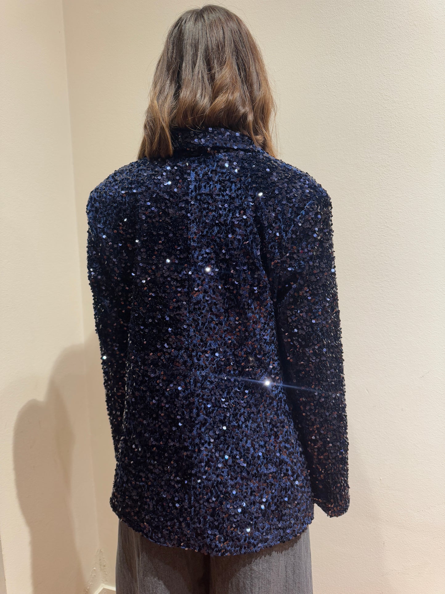 Giacca Blu con Paillettes - Motel